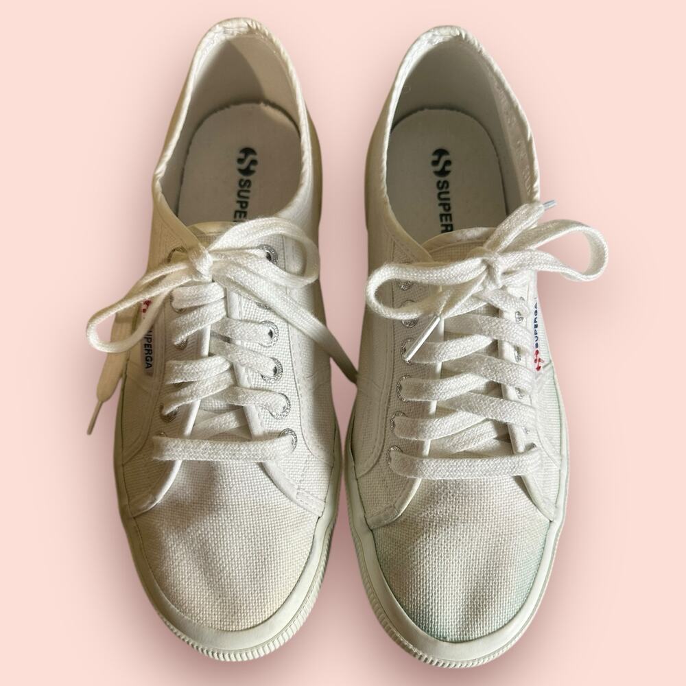 Superga 901 White 2750 Cotu Classic Sneaker Shoes Women's size 8.5 39.5